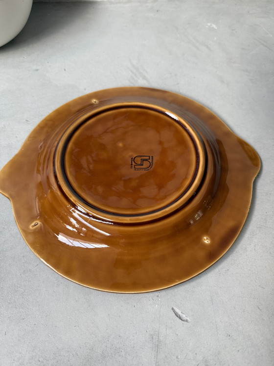 Image 1 of Ensemble de 8 assiettes à poisson vintage - Sarreguemines France (1960s)