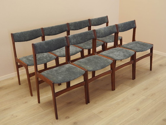 Image 1 of Set di quattro sedie in teak, design danese, anni '70, prodotte in Danimarca.