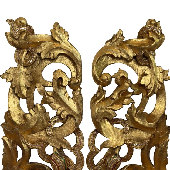 Conjunto monumental de fachada de templo birmano (5 piezas, aprox. 200 cm alto) – Estilo Mandalay (circa (photo 7 of 11)