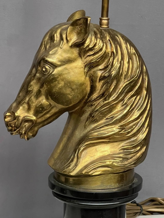 Coppia di lampade vintage di Maison Jansen. Bronzo massiccio, base in marmo. – Lampade da tavolo, Bronze (photo 6 of 7)