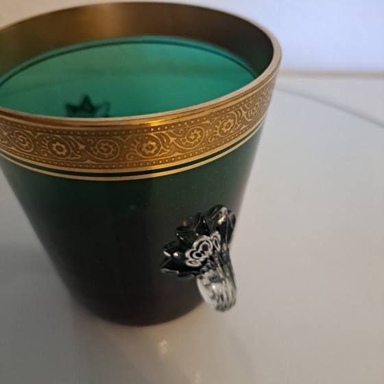 Set secchiello per il ghiaccio Theresienthal Concord Mintonborde verde smeraldo con bordo in vero oro 24 (photo 8 of 12)