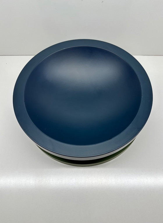 Image 1 of Basilico Cup Big Model 132 Ettore Sottsass for Marutomi Japan 1997 Blue Green Signed