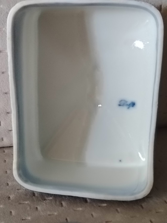 Image 1 of Burriera antica di Delft, blu, dipinta a mano, Olanda, Paesi Bassi, paesaggio