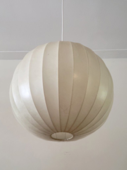 Large Gold Lace Cocoon pendant lamp, Germany, 1960s