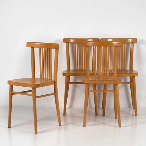 Juego de sillas de comedor estilo retro (c.1950). Juego de 4 piezas #1