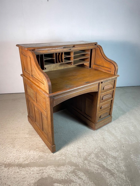 Image 1 of Bureau voor Amerikaanse cilinders en chêne. Vers 1900