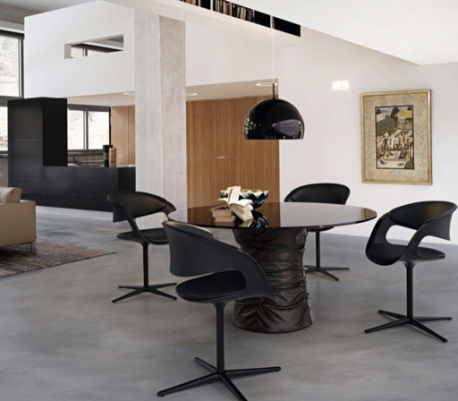 Prachtige Nieuwstaat Set Exclusieve Walter Knoll Eetkamerstoelen