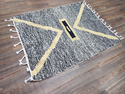 Marokkanischer Teppich aus Naturleinen, 200 x 150 cm