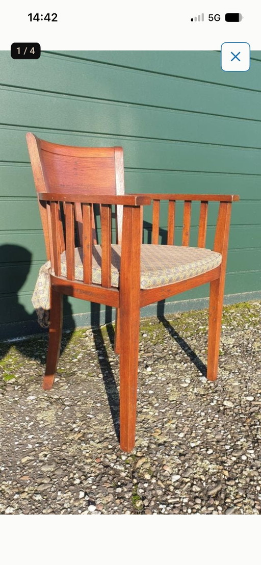 4 Bannink jugendstil eetkamer armstoelen 