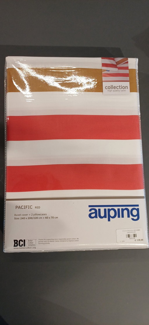 Duvet cover Cotton Satin Pacific Red 240x220cm