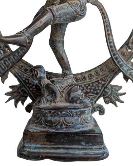 Bronzen Shiva Nataraja – Indonesië, 19e eeuw – Beeldhouwkunst (photo 10 of 12)