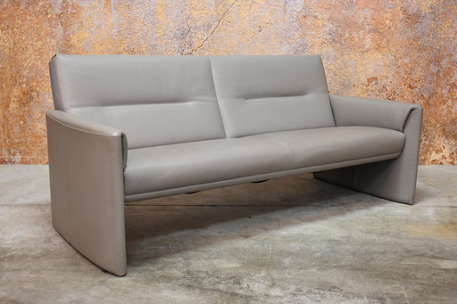 Taupe-colored Leather Leolux Boavista Evidence Design Sofa