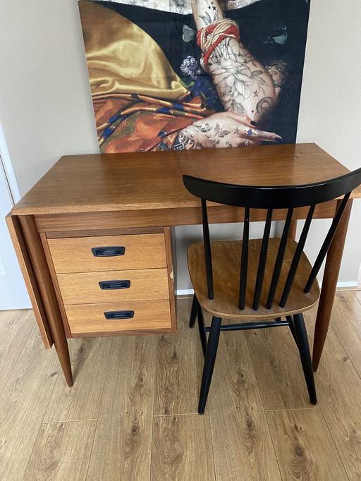 Vintage dänischer Drop-Blatt-Schreibtisch von Arne Vodder aus den 1960er Jahren