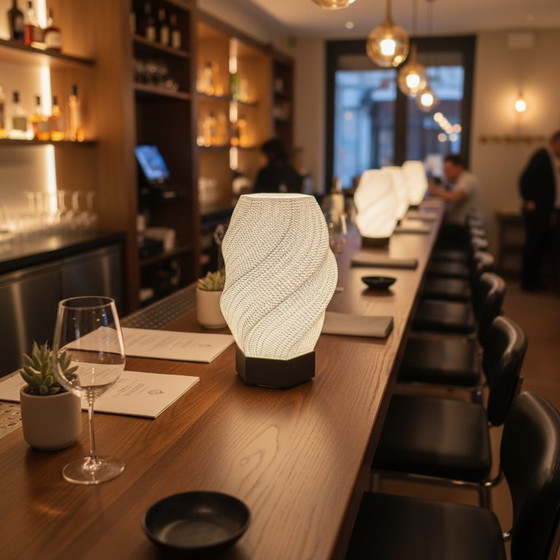 Image 1 of Vortella – Sculptural Table Lamp (Wireless or Wired)