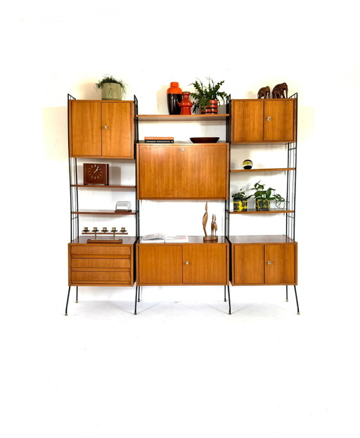 Système mural modulaire vintage autoportant, Köch Möbel ‘60