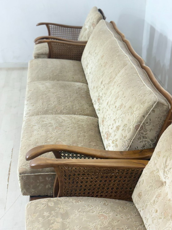 Image 1 of Chippendale bankstel / zitmeubelset / bank en fauteuils – vintage uit de jaren 60