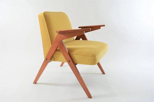 Gele konijnenfauteuil en vogels