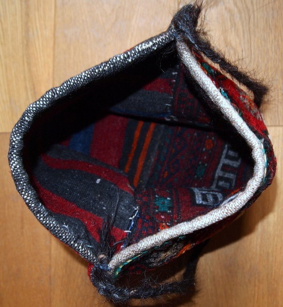 Image 1 of Handmade vintage Turkish Anatolian bag 1.1' x 1.1' (34cm x 34cm) 1970 - 1C365