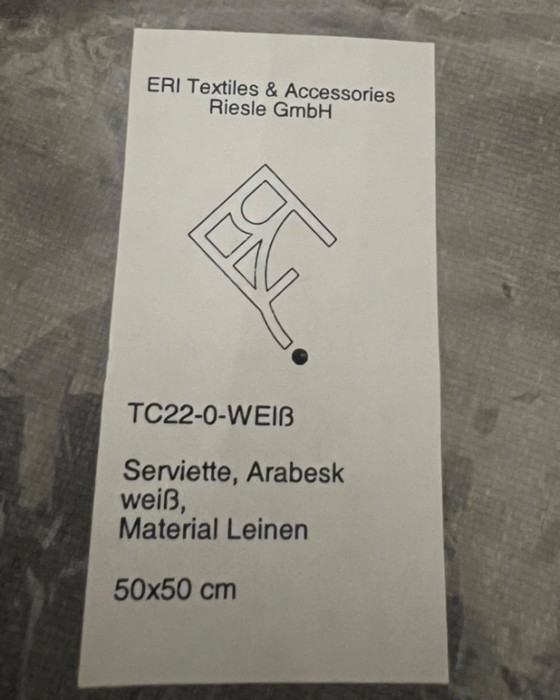 Image 1 of 12 servilletas de lino blanco de Eri Textiles