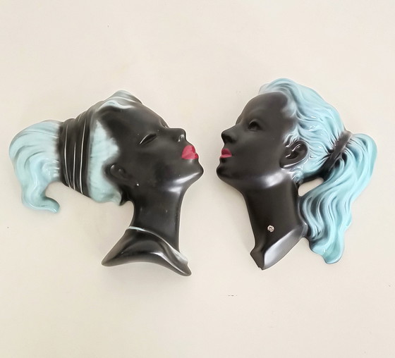 Image 1 of Cortendorf Due teste da parete anni Cinquanta