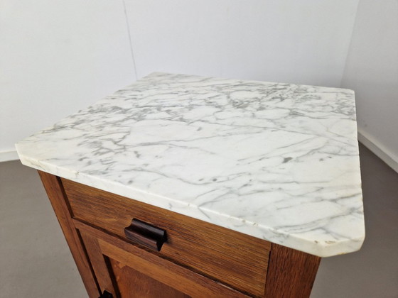 Art Deco Halkastje | Nachtkastje – Marble, Wood (photo 8 of 10)