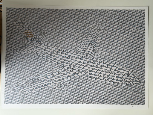Thomas Bayrle - Zeefdruk - Lufthansa Vliegtuig - Gesigneerd – lithos zeefdrukken, Paper (photo 2 of 8)