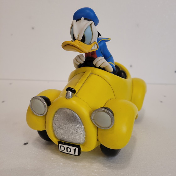 Image 1 of Pato Donald con Coche Amarillo, Rutten, Resina, 2000’s - Estados Unidos