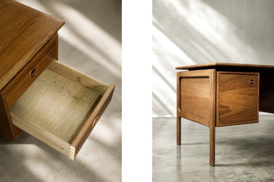 Vintage Mid-Century Danish Modern Teak Desk by Arne Vodder for GV Møbler, 1960s – Wood (photo 14 of 19)