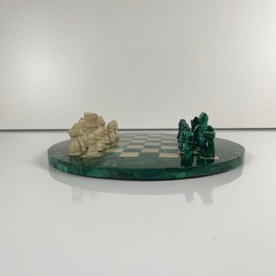 Image 1 of Decorative chess set in malachite, 1950–1970