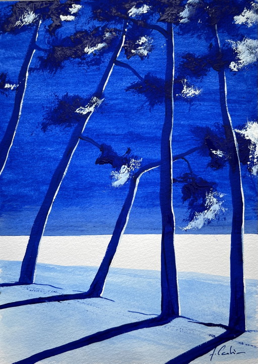 Signed artist's sketch.