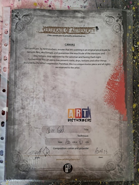 Image 1 of GONGAS - Shine Girl - Artist Canvas