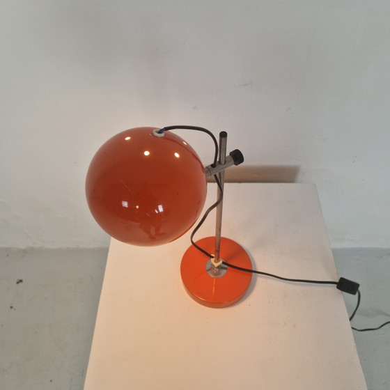 Image 1 of Cool vintage orange space age globe lamp
