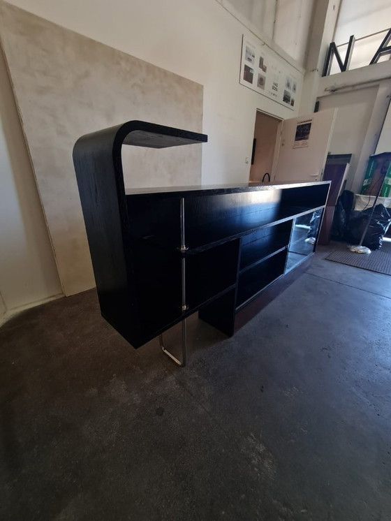 Image 1 of Functionalist Sideboard / Bookcase with Shelves, Czechoslovakia, 1930s