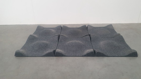 Image 1 of Offecct soundwave swell akoestische 3D design panelen grijs vilt, modulair