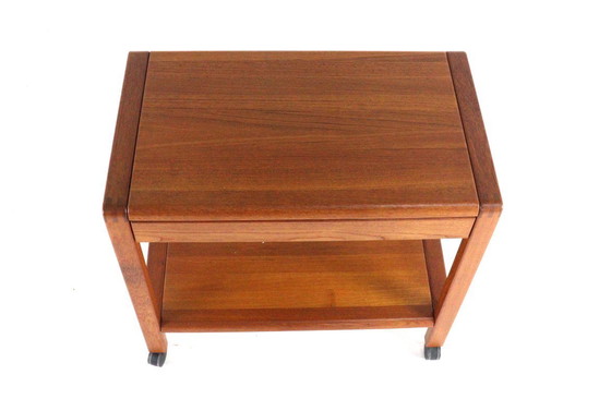 Image 1 of Deense teak trolley met lade 'Grove' vintage 