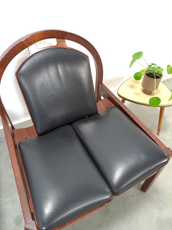Image 1 of Ensemble de fauteuils en cuir noir Argos, Baumann France