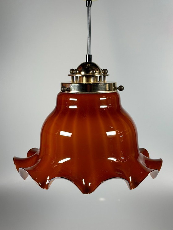 Image 1 of 60er 70er Jahre Peill & Putzler Germany Deckenlampe Glas Space Age Design