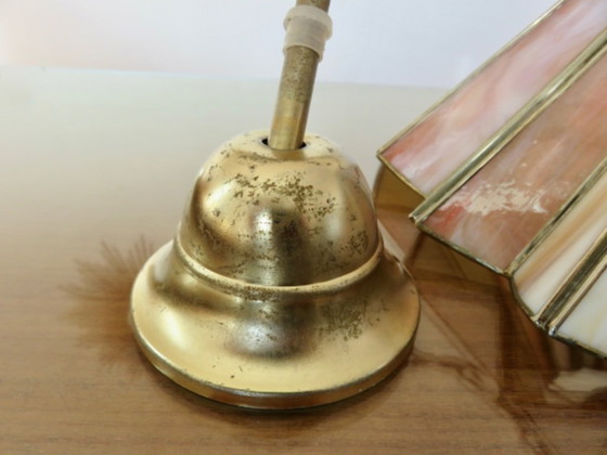 Image 1 of Suspension Italienne en pate de verre et laiton, années 70