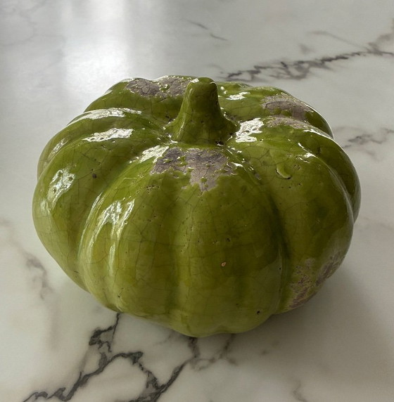 Image 1 of Large decorative ceramic pumpkin