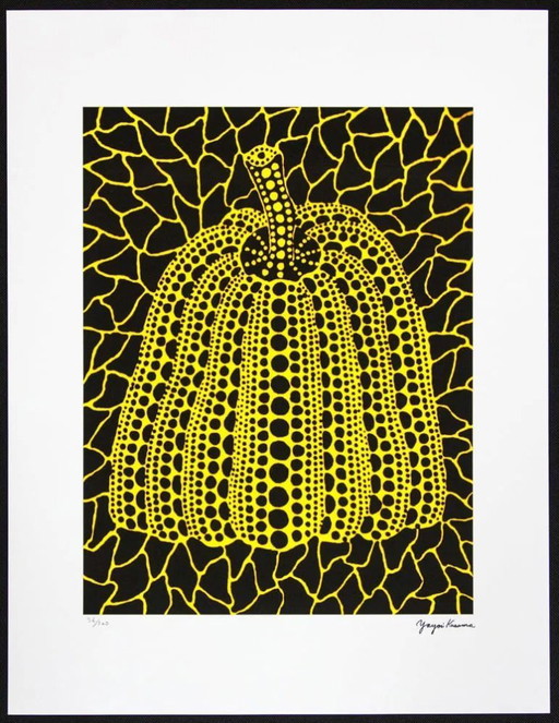 Naar een ontwerp van Yayoi Kusama, Pompoen, Lithografie, jaren 1990