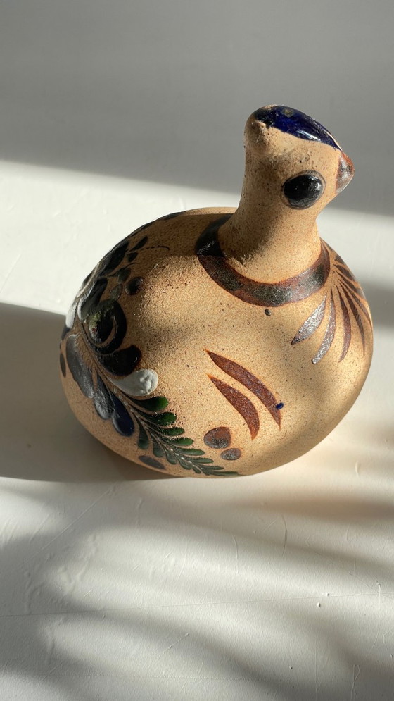 Image 1 of BIRD Handmade stoneware Mexico VINTAGE