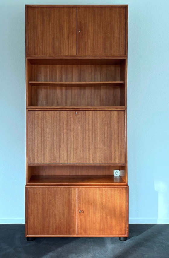 Image 1 of Scrivania da segretaria, scrivania da scrittura, mobile a 4 elementi, teak, WK Möbel, 1967