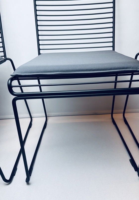 Image 1 of Sedie da pranzo HAY Hee – Set di 10 + 10 cuscini – Nere – Ottime condizioni