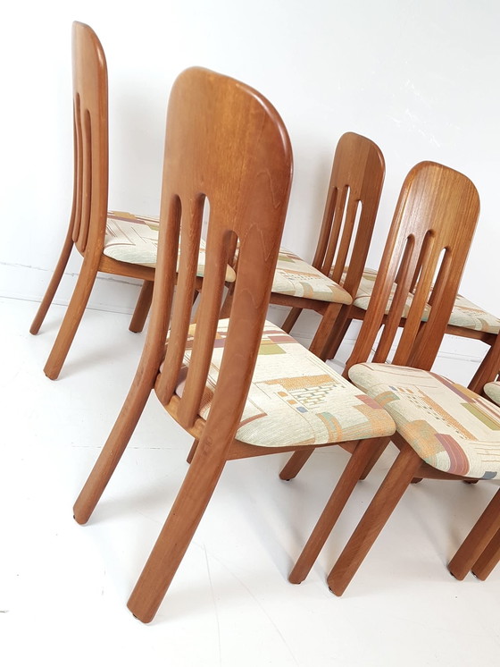 Image 1 of Chaises vintage Ansager Møbler 8 chaises design scandinave en teck