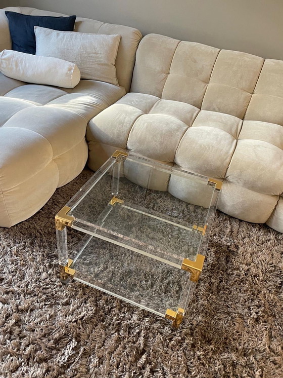 Image 1 of Vintage Coffee Table With Gold Details