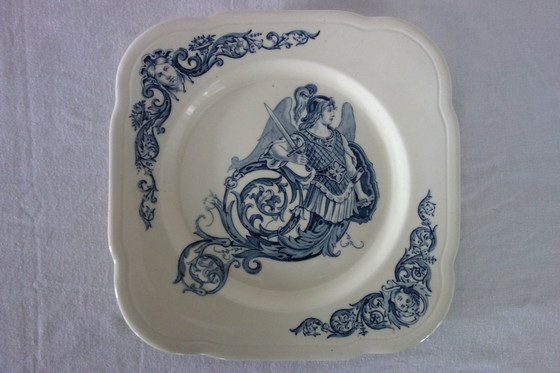 Image 1 of 2 Clairefontaine Earthenware dinner plates, Renaissance style, 19th century