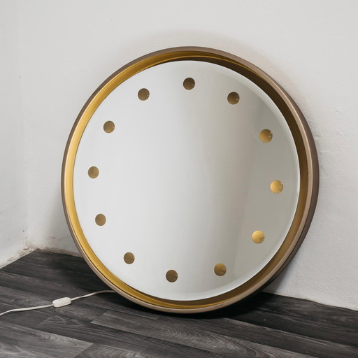 Rimadesio Hollywood Regency Backlit Mirror 1970s Modern Design