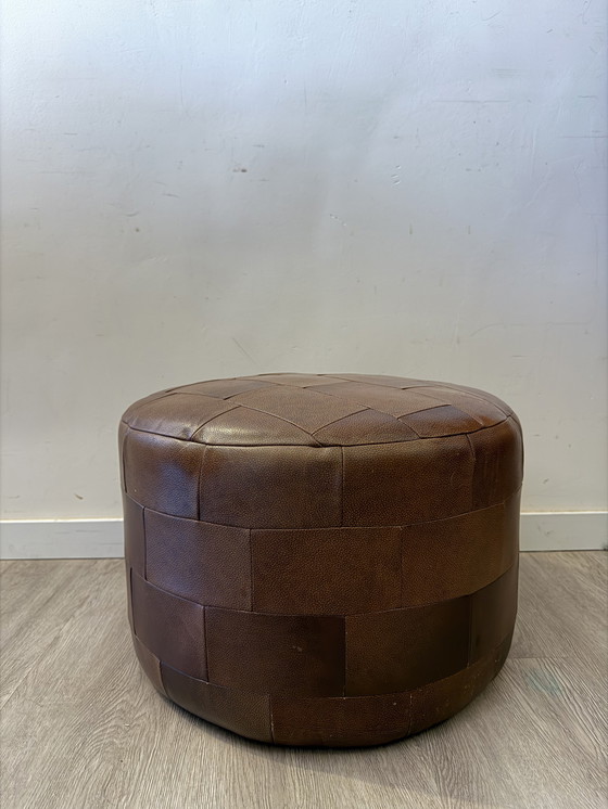 Image 1 of Pouf patchwork vintage années 70