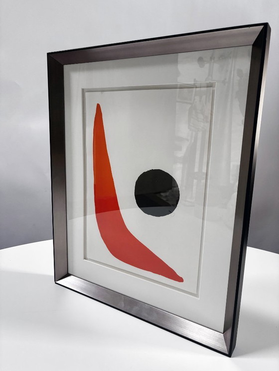 Image 1 of Original-Lithografie • Rot-schwarze Komposition • Alexander Calder • 1965
