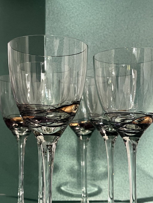 Juego de vasos, jarra, vasos de chupito, copas de vino, copas de coñac